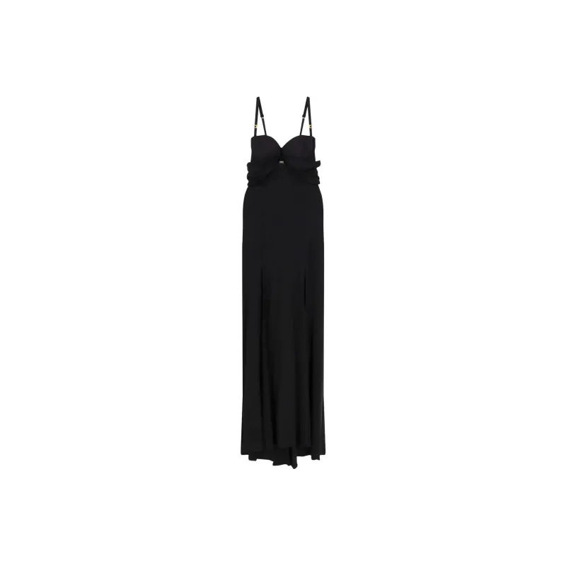 Elisabetta Franchi Corset Red Carpet Crepe Jersey Dress-0