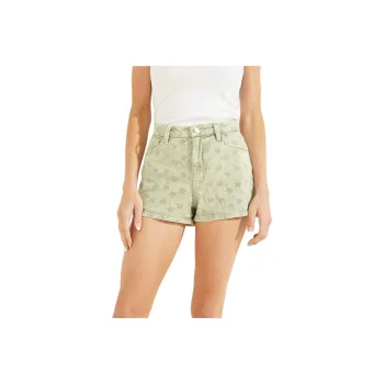 GUESS SS24 Claudia Eyelet Shorts Denim Shorts Women's Green