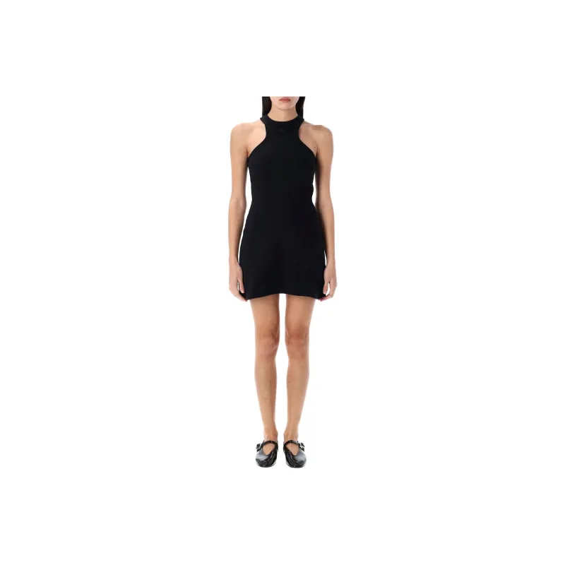 COURREGES Contrasted Trim Sleeveless Mini Dress-0