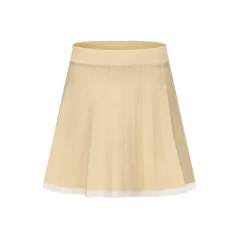 CHIWAWAMEME Casual Short Skirts Women's Custard