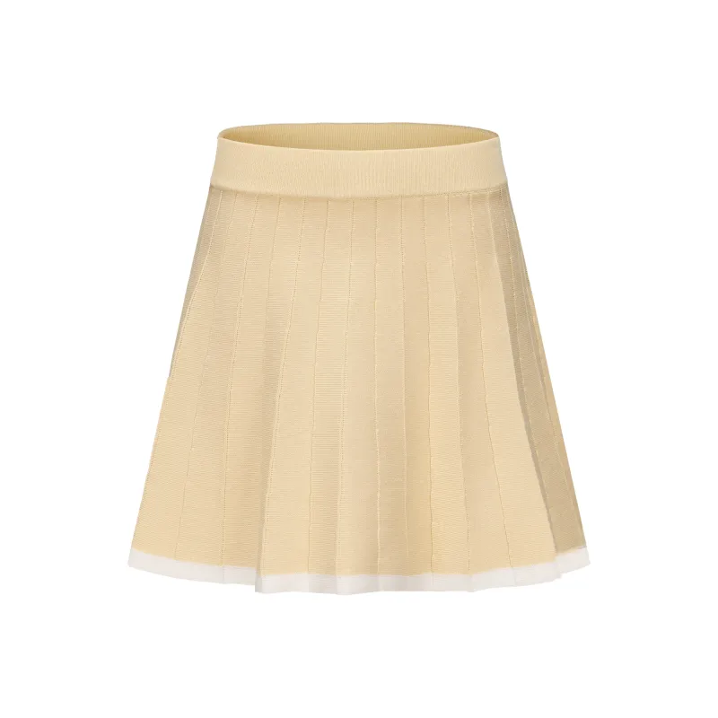 CHIWAWAMEME Casual Short Skirts Women's Custard-0