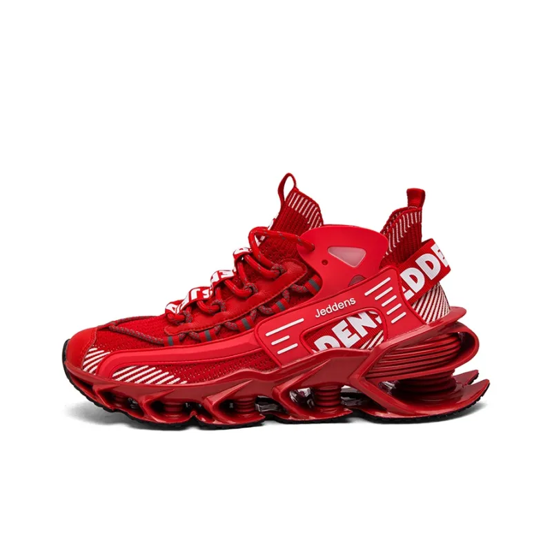 Jerden Smith Slip Resistant Moisture Wicking Coverage Low Top Casual Shoes Men's Red-0