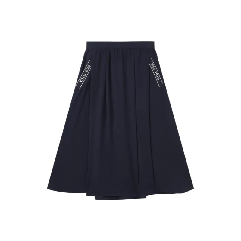 FILA Casual Long Skirt Women's Navy Blue-0
