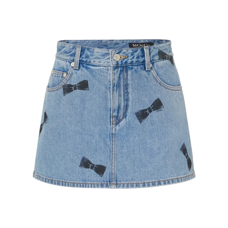 MO&CO Denim Short Skirts Women's-0