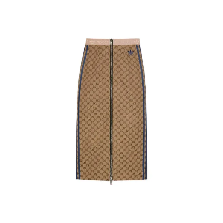 GUCCI x Adidas Originals SS23 Casual Long Skirts Women's Ebony-0