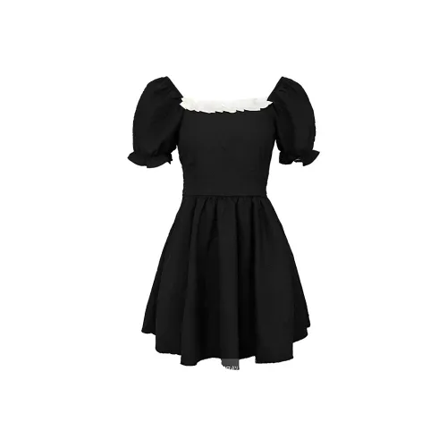 Incolore Short Sleeved Dresses Women's Black