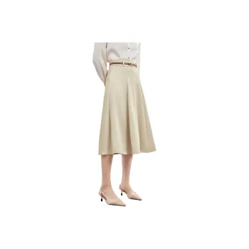 SENTUBILA Casual Long Skirts Women's Champagne