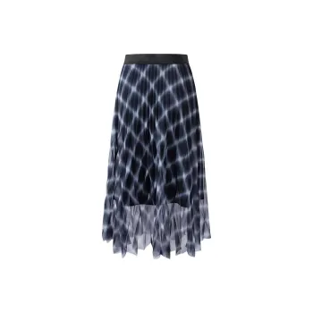 JZ. ANNAKRO Casual Long Skirts Women's Floral Dark Blue