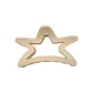 Five-Pointed Star Matte Shark Clip 1 Pc (Beige)