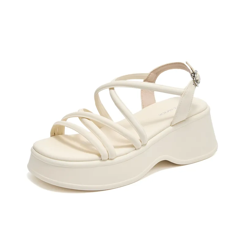 EXULL Q One Strap Sandals 6CM Women's Ecru-1