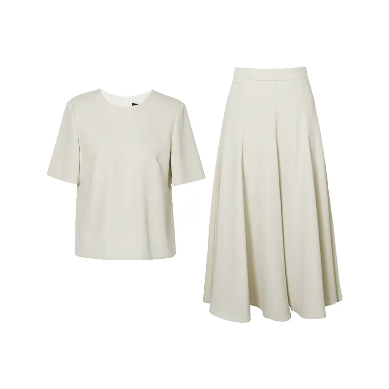 ROEYSHOUSE Skirt Set Women's Beige Yellow-0
