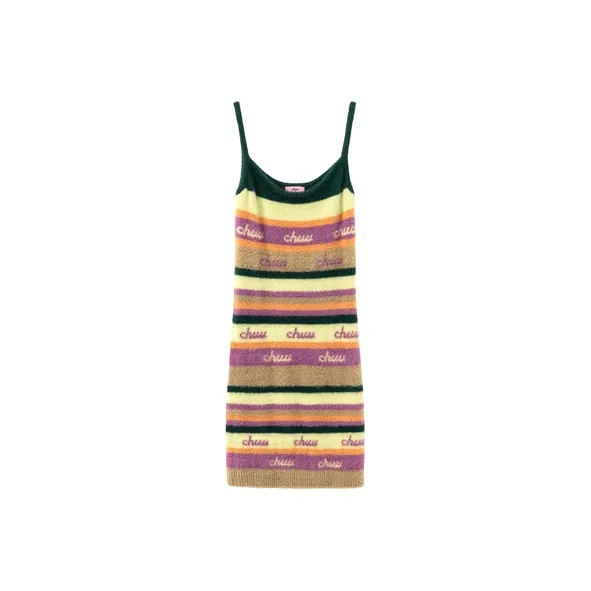 CHUU Slip Dresses Women's Purple Stripes-0