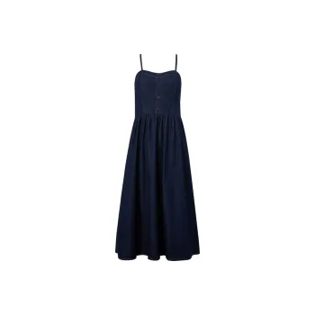 E.land Slip Dress Women's Dark Denim