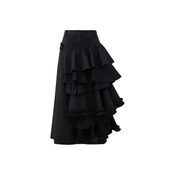 WMWM Casual Long Skirts Women's Black