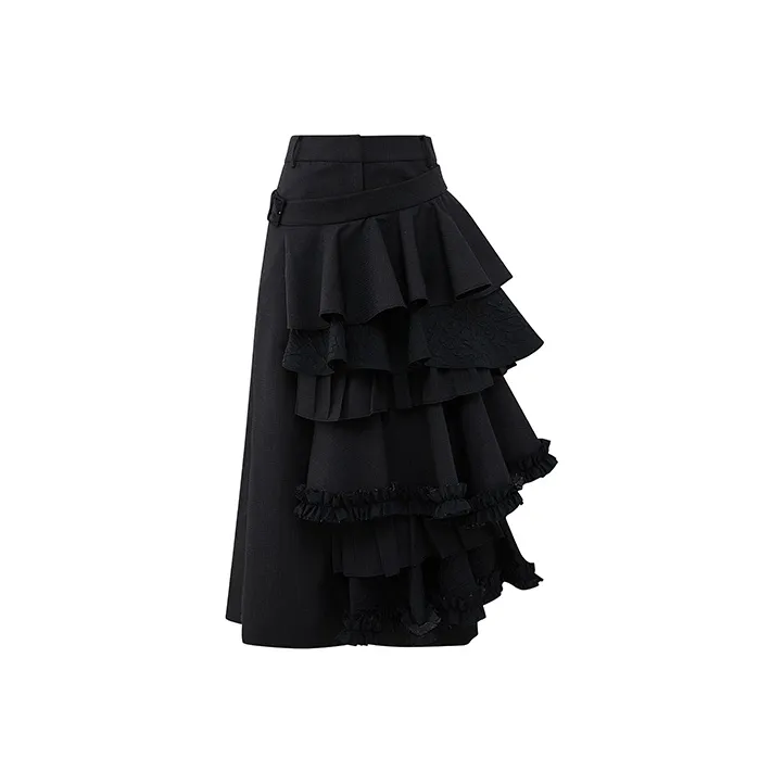 WMWM Casual Long Skirts Women's Black-0