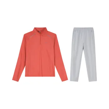 Tectop Casual Suit Women's Two-Piece Set Burnt Sugar Orange/Silver Gray