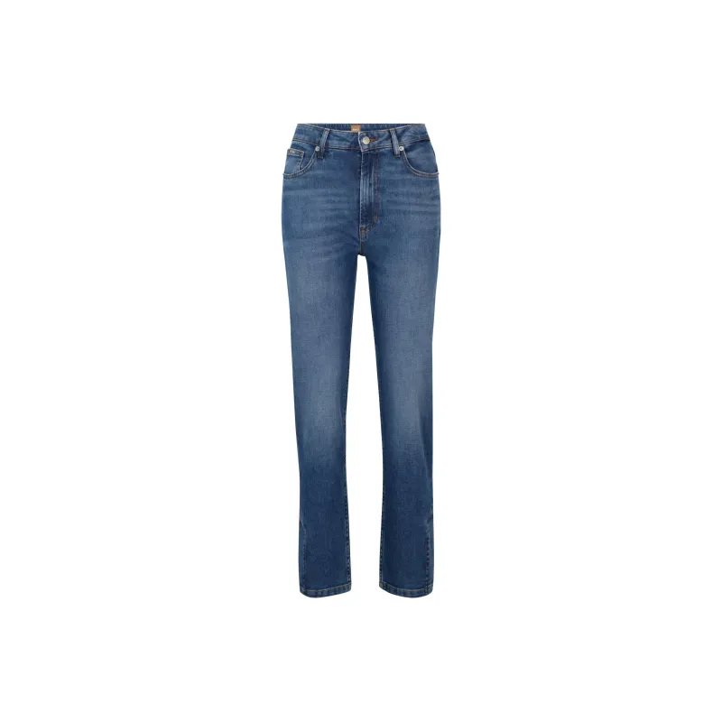 HUGO BOSS High-Waisted Jeans Comfort-Stretch Denim Jeans Women's Blue-0