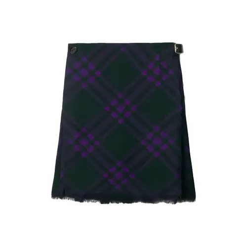 Burberry Vintage Check Frayed Edge Skirt