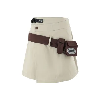 Dpercent Cargo Short Skirts Women's Khaki