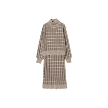 Beams Two Piece Skirt Sets Women's Khaki ＋ Khaki