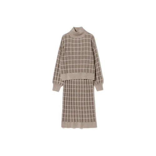 Beams Two Piece Skirt Sets Women's Khaki ＋ Khaki