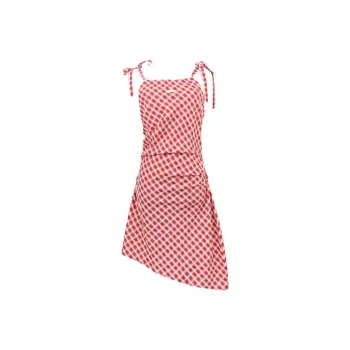INSLIISA Slip Dresses Women's Red