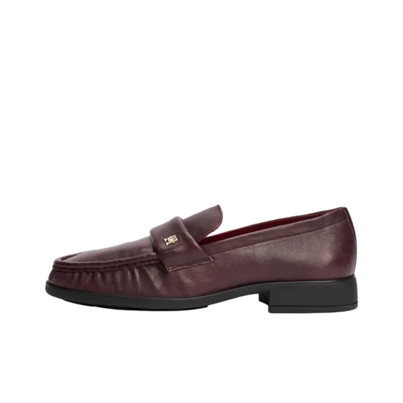Tommy Hilfiger TH Monogram Loafers 2.6cm Women's Brown-0