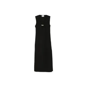 MOSCHINO Jeans V Neck Sleeveless Dress