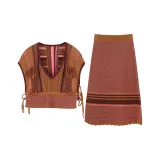 Light Coffee Clothing Sets (Vest+Skirt)