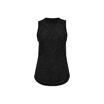 Lululemon Sleeveless Sports Shirts Women's Leopard Print Camouflage Dark Coal Mix/Black