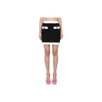 MOSCHINO Heart Buttons High-Wasit Mini Skirt