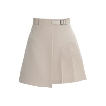 Concubine Zhu Casual Short Skirts Women's Cream Apricot