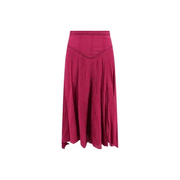 ISABEL MARANT Aline High Waist Asymmetric Midi Skirt