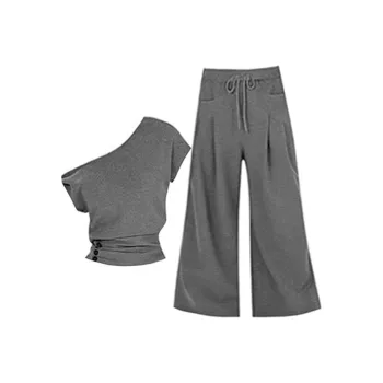 Peaches Peaches Casual Suit Women's Gray
