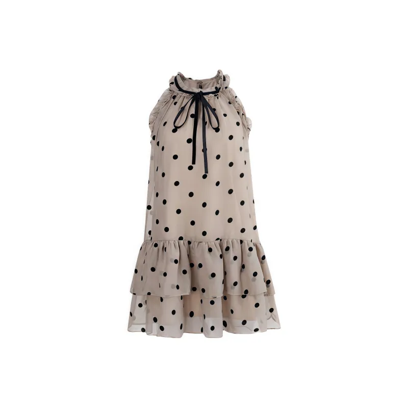 POPO.INFO Sleeveless Dress Women's Brown-0