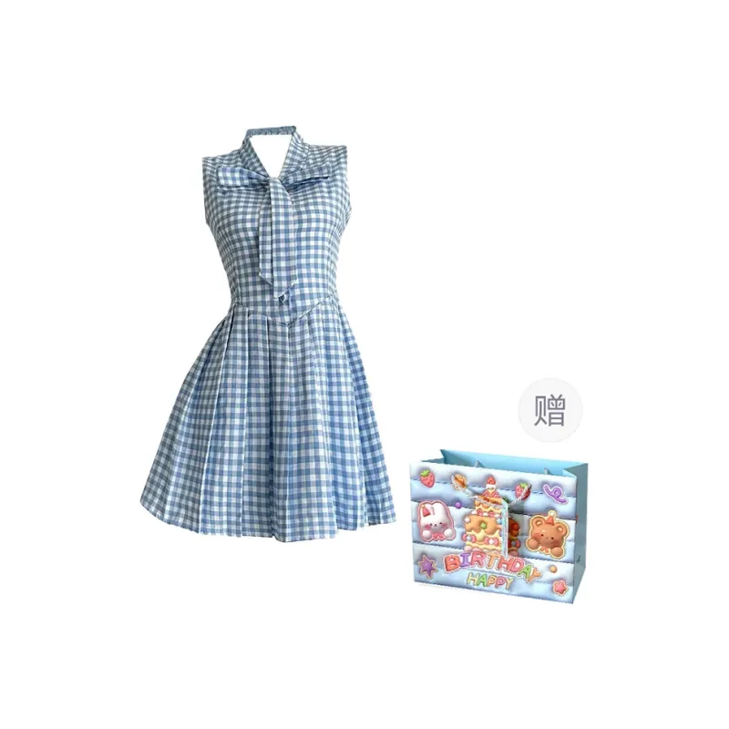 Gentle Welcome Sleeveless Dress Women's Blue-0