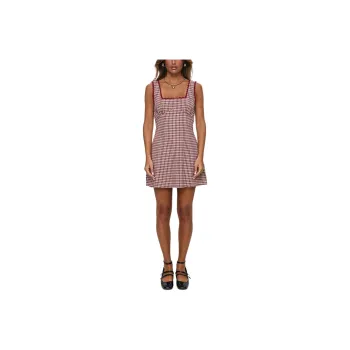 PRINCESS POLLY DASHA MINI DRESS Slip Dress Women's RED CHECK/Red Plaid