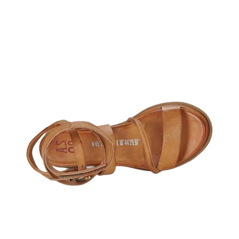 AirStep LAGOS 2.0 BUCKLE Roman Sandals 6cm Women's Brown-5