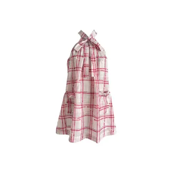 SKYA Sleeveless Dress Women's Red Plaid