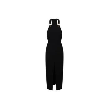 Patou Front slit Dungaree Dress