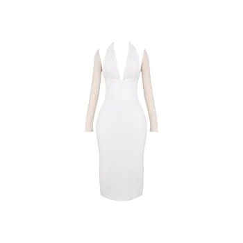 HOUSE OF CB YASMIN Long Sleeved Dress Women's WHITE/White