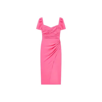 Self-portrait Short-Sleeved Dresses Women's Neon Pink