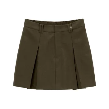 PEACEBIRD Casual Short Skirts Women's Brown