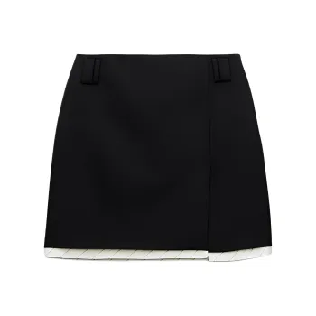 ZARA ZW Series Casual Short Skirts Women's Black