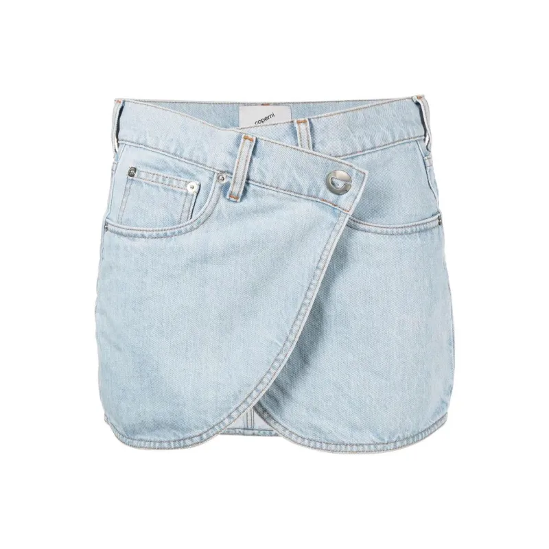 COPERNI Asymmetric Designed Denim Mini Skirt-0