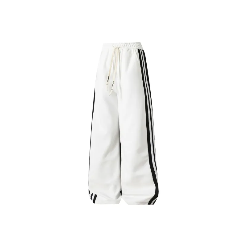 TBSM Knitted Sweatpants Unisex Black White-0