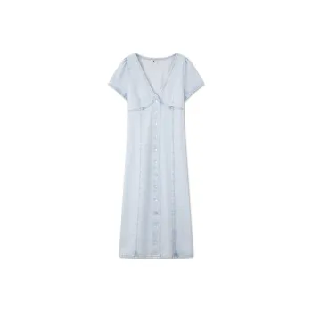 Tommy Hilfiger Short-Sleeved Dresses Women's Light Denim Blue