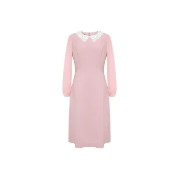 BBLLUUEE Long Sleeved Dress Women's Rose Pink