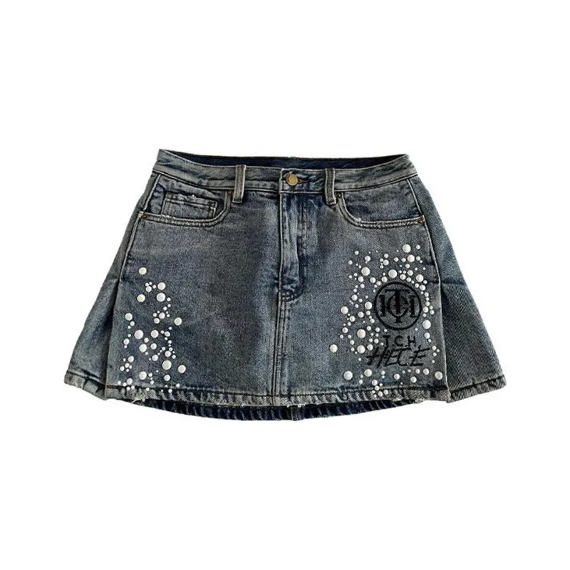TCH SS23 Denim Short Skirts Women's Blue-0