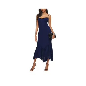 REFORMATION Aiko Dress Slip Dresses Women's Danube Blue